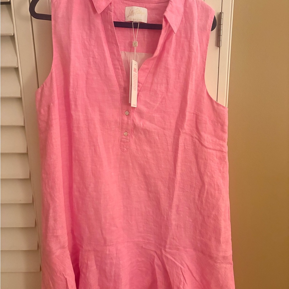 Lilly Pulitzer Sleeveless Ellowyn Linen Tunic Dress